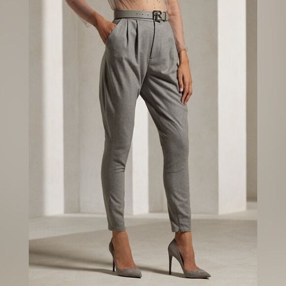 Ralph Lauren Collection * Fall 2023 Grey Harrison Flannel Jodhpur Pant - Picture 12 of 17